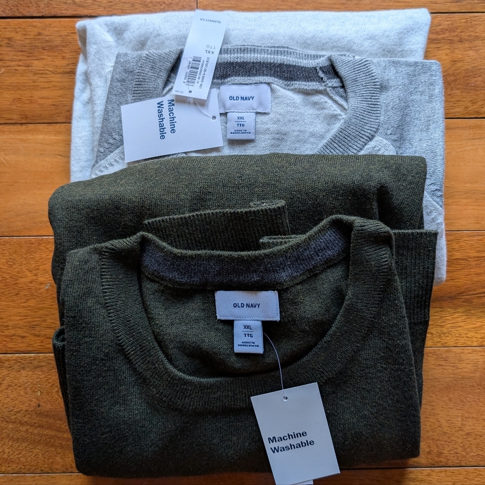Old Navy crew neck lightweight layering sweaters XXL (bundle of 2)